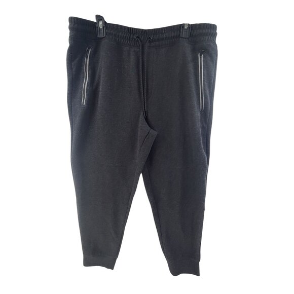 Spyder Mens XL Black Pull On Athletic Sweatpant Joggers Sweatpants Fleece - Picture 1 of 6